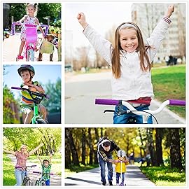 YOROZUCERY Bike Handlebar Grips with Tassel Streamers, Non-Slip Soft Rubber, Suitable for Mountain Bike, Scooter, MTB, BMX, Cruiser, Bicycle, 4.7 Length, Purple with Tassel