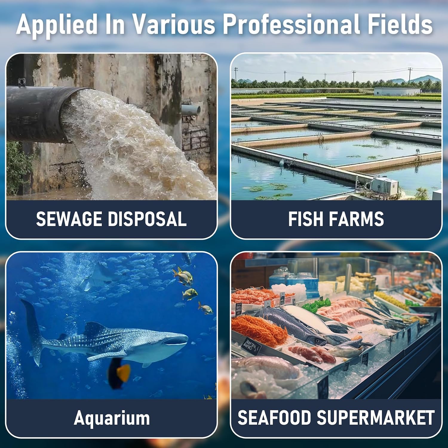 Linear Air Pump 635 GPH for Aeration, Septic air pump Outdoor Silent, Upgraded Shell with Dual Air Chambers for Double Output, Suitable for Ponds, Aquariums, Waste Treatment, Aquaculture.