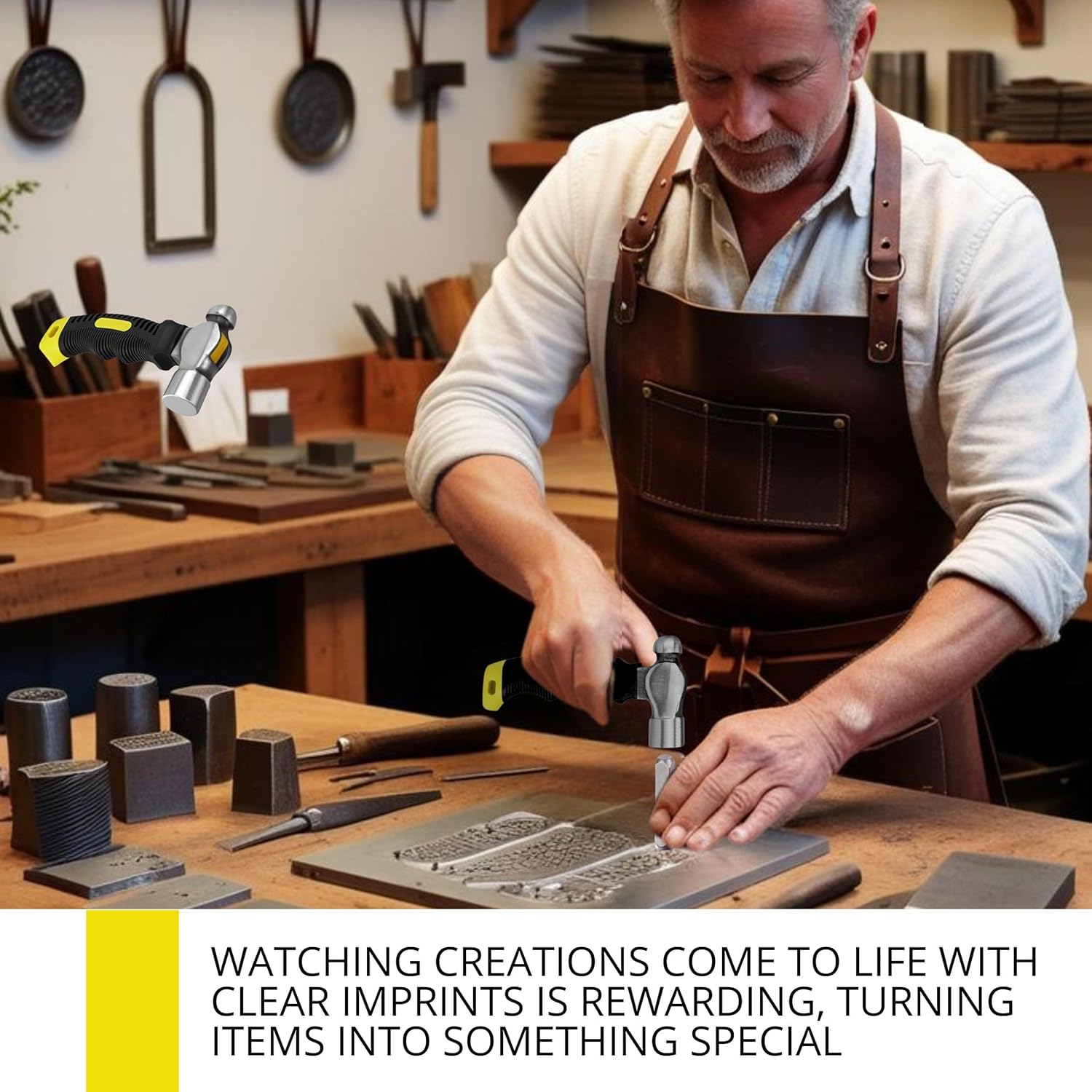 63 PCS Metal Stamping Kit - Letter Punch Set Metal Stamps for Jewelry Making Leather Steel Number and Letter Stamping Kit Hand Press - Image 7