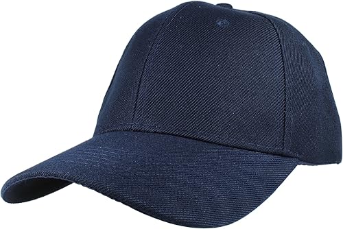Miniatura 2 de Gorras de béisbol con correa trasera ajustable, lisas, negras, 12 unidades
