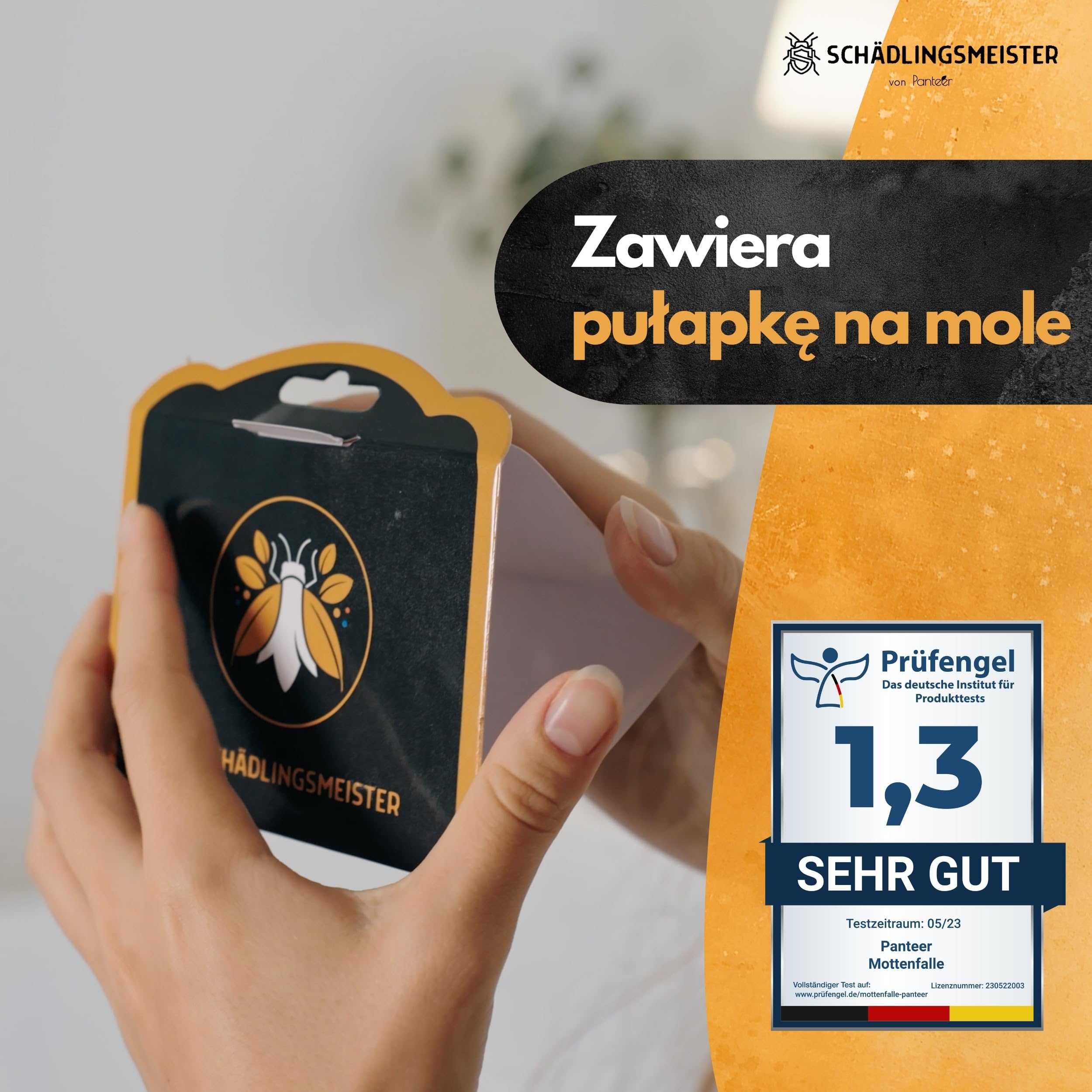 Panteer PEST MASTER pierścienie z drewna cedrowego - 50 sztuk + 1 pułapka na mole ćmy odzieżowe - ochrona przed molami z drewna cedrowego do szafy - pułapka na mole odzieżowe - przeciw ćmom