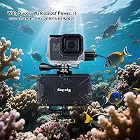 Vista 4 de Suptig Funda impermeable de repuesto compatible con GoPro Hero 7 Black Hero 5 GoPro Hero 6 para uso de carga subacuática, resistente al agua hasta