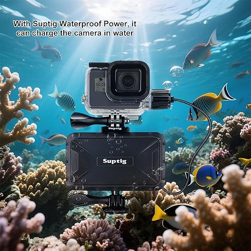 Miniatura 4 de Suptig Funda impermeable de repuesto compatible con GoPro Hero 7 Black Hero 5 GoPro Hero 6 para uso de carga subacuática, resistente al agua hasta