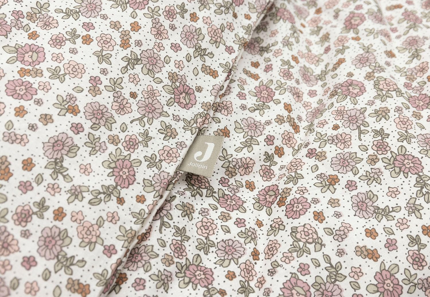 Jollein 003-005-67045 - Juego de Cama (100 x 140 cm + 40 x 60 cm), diseño de Flores Retro