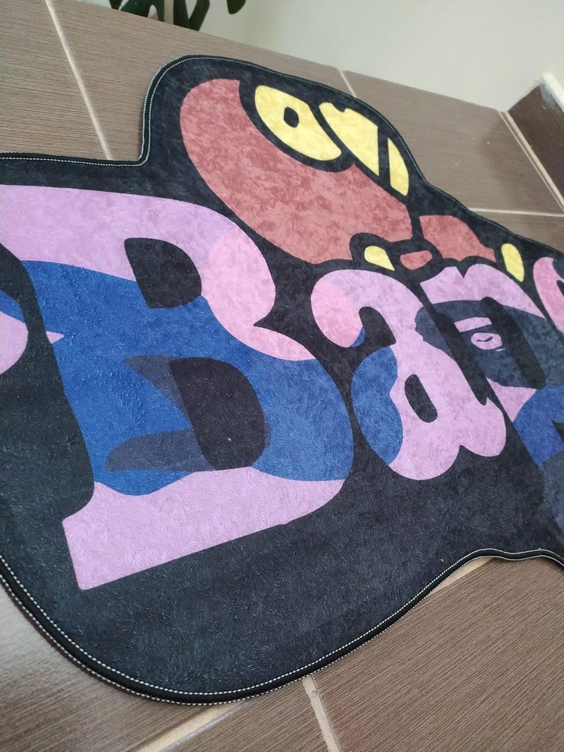 Hypebeast Decor Modern Rug, Purple, 35in W x 23in L (60 x 90cm), Kids Room & Office, 2x3ft Floor Mat