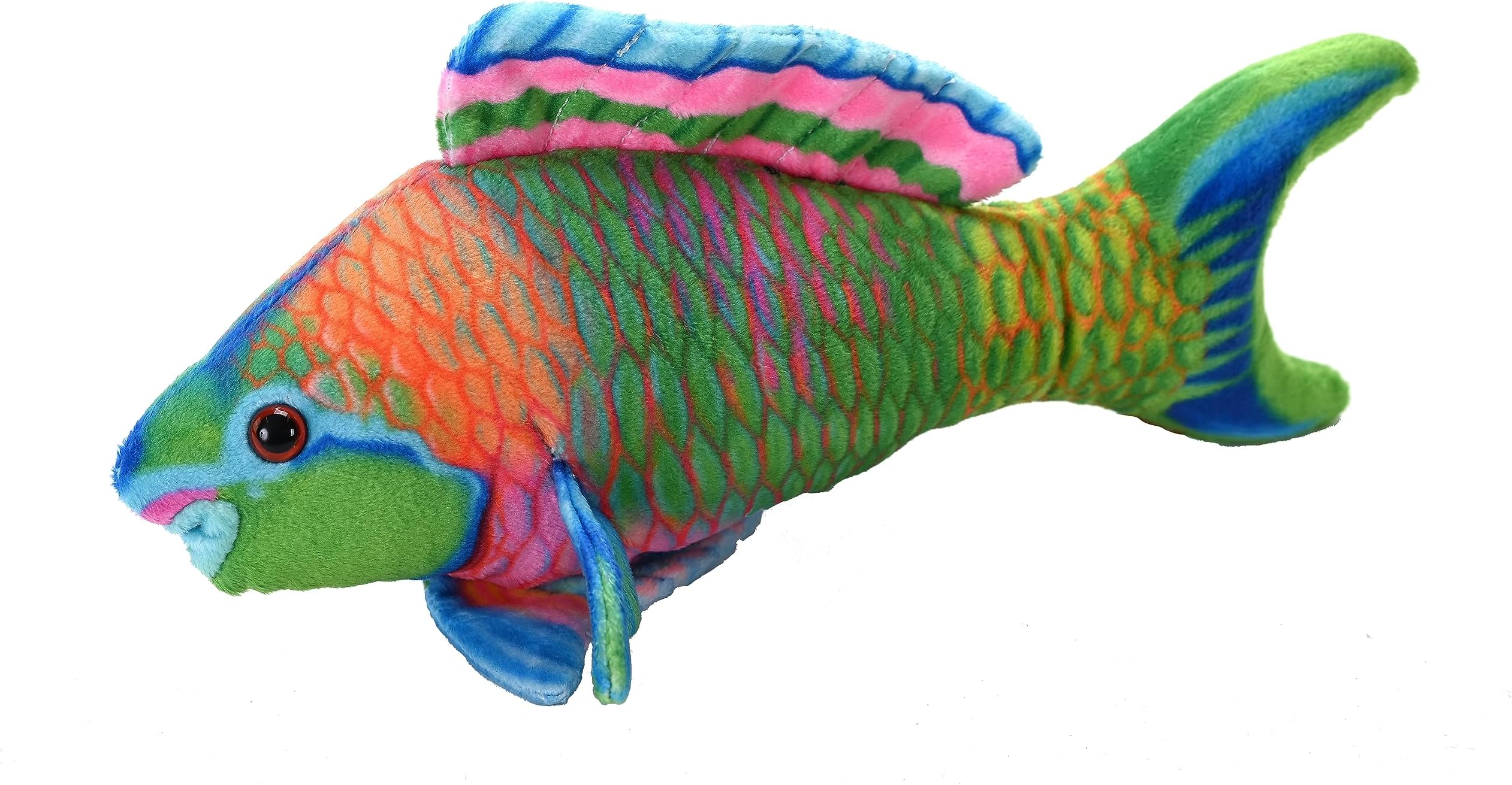 WILD REPUBLIC Coral Reefs, Parrotfish, Stuffed Animal, 6 inches, Gift for Kids, Plush Toy, Fill is Spun Recycled Water Bottles