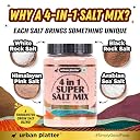 Urban Platter 4 in 1 Super Salt Mix, 1kg (Pink Himalayan Salt, White Rock Salt, Black Salt & Arabian Sea Salt | Signature Blend of Origin Salts | Everyday Cooking Essential) gallery image