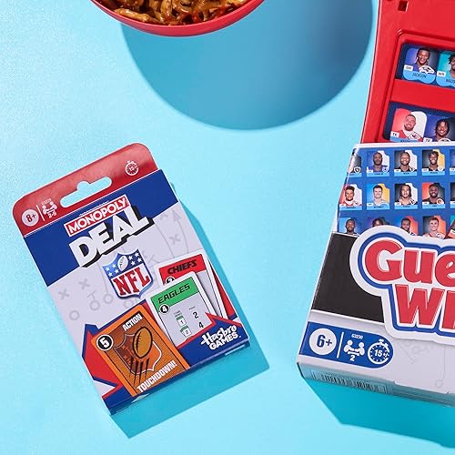 Miniatura 10 de Guess Who NFL Edition Juego de mesa  Juego oficial de la NFL para niños y familias  A partir de 6 años  2 jugadores  15 minutos  Juegos de fútbol