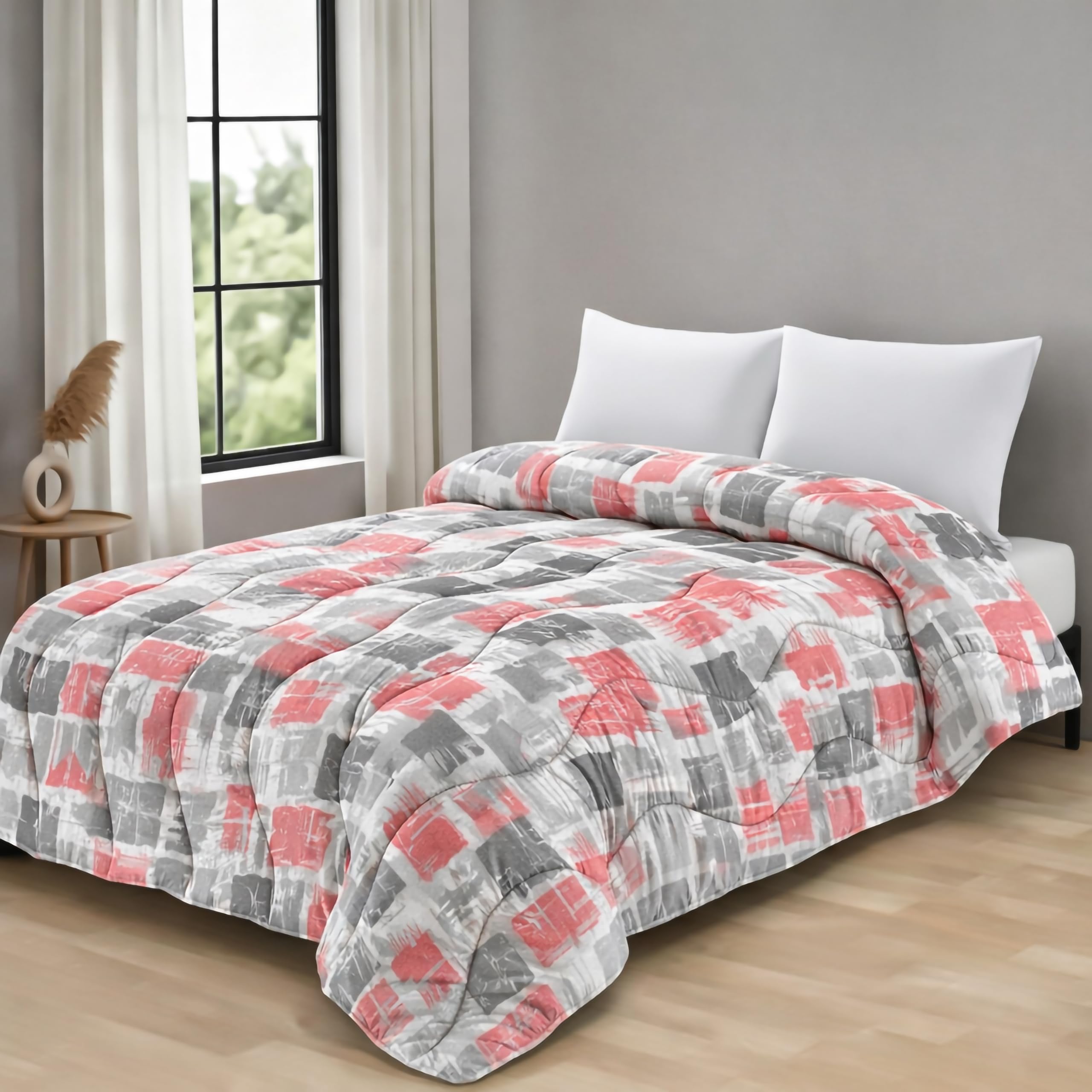 Zinnia Ultra Soft Microfibre Printed Comforter | (Print - Designer) (Painter and Candy Pink)-image-8