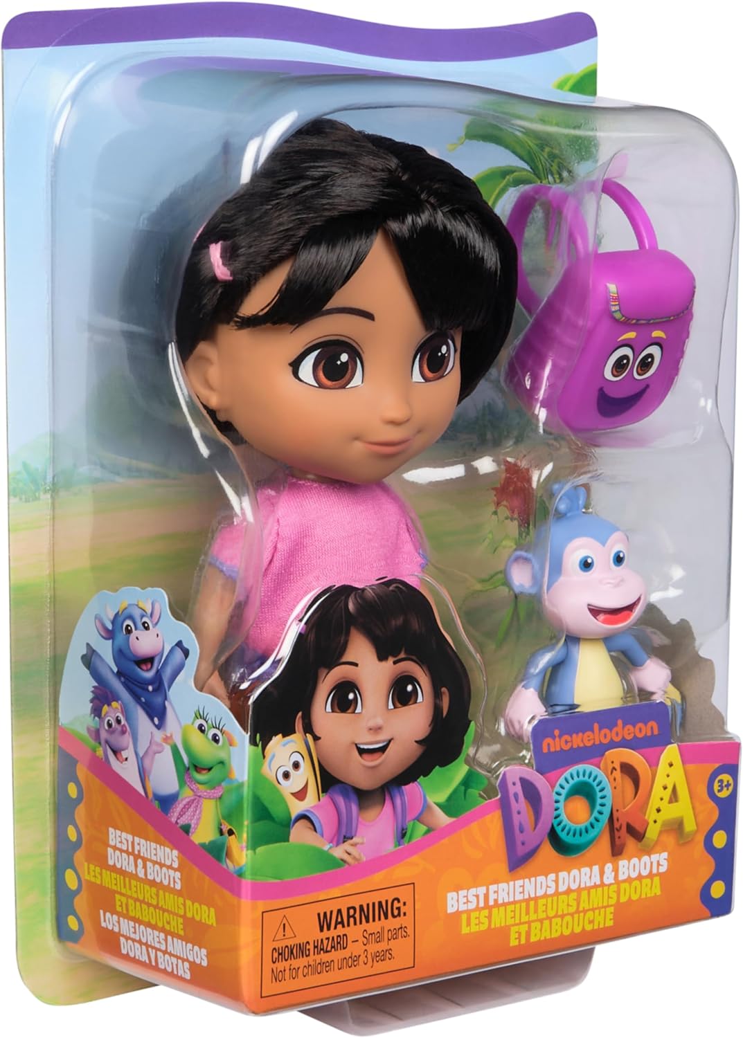 Dora, Best Friends Dora & Boots Set, 6-inch Doll with Clothes, Backpack & Boots Toy Figure, Kids Toys for Girls & Boys Ages 3 and Up - Image 9
