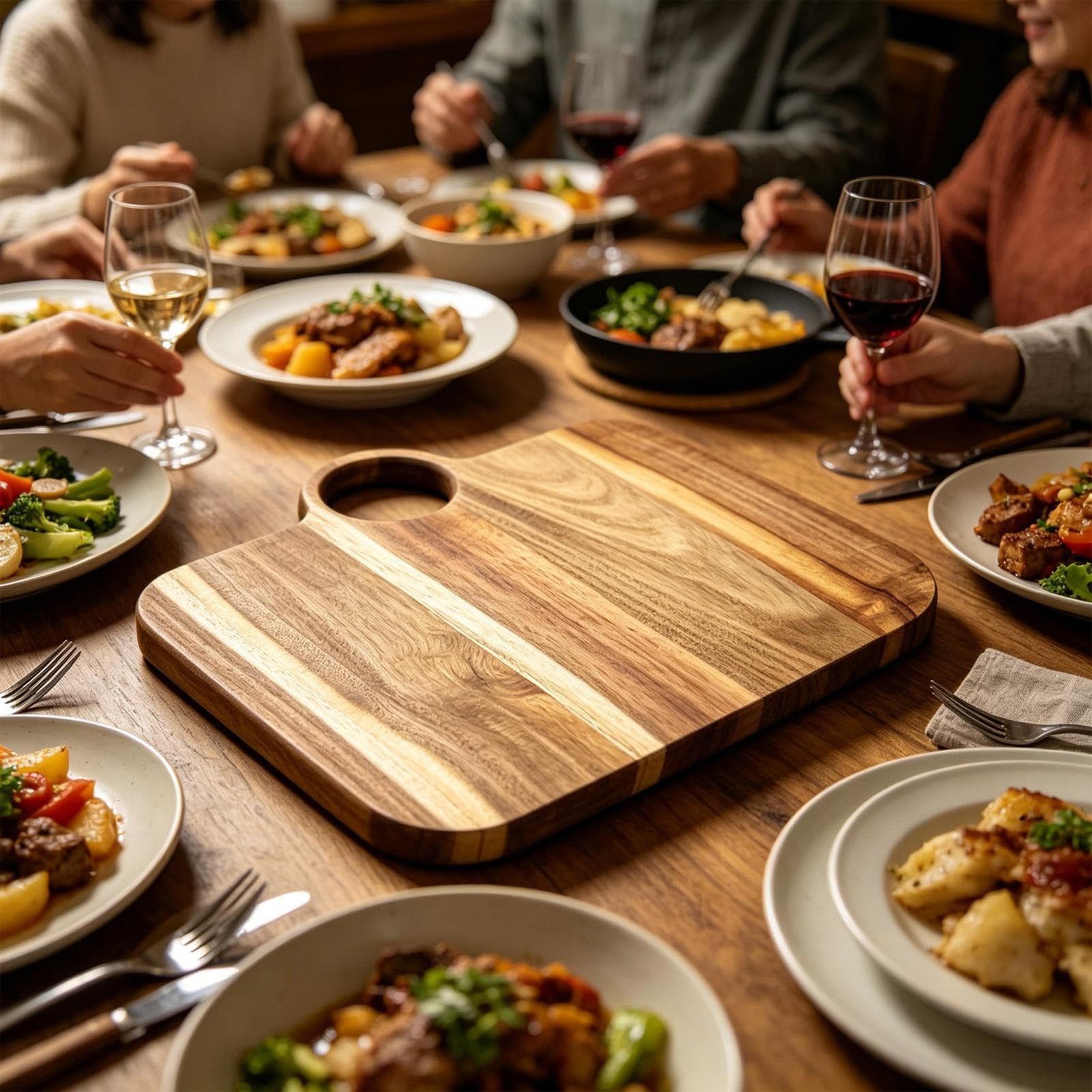 Deska do krojenia drewniana Półmisek serwisowy antypoślizgowy | Zabawna Drewniana Deska Do Krojenia Do Domu, , Restauracji, Przygotowania Mięsa, Warzyw, Owoców, Wędlin, Meal Prep