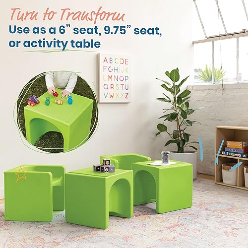 Miniatura 6 de ECR4Kids Tri-Me 3 en 1 silla cubo, muebles para niños, verde lima