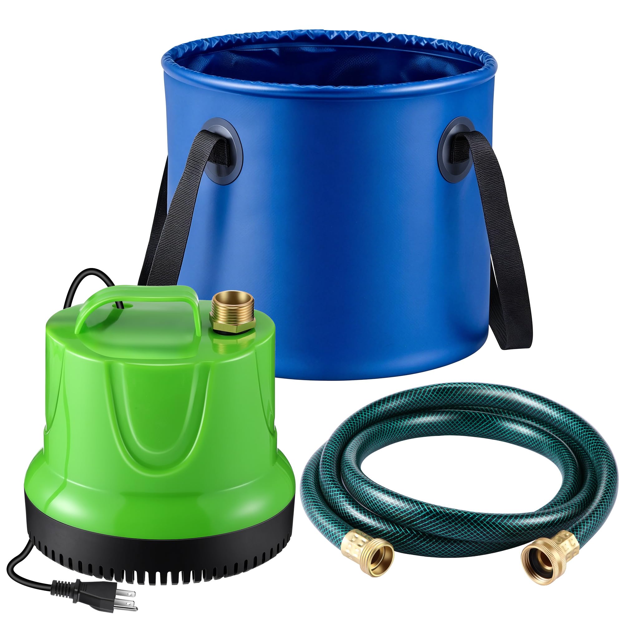 Dreyoo Boat Winterizing Kit and RV Winterizing Kit with 1/6HP Pump, 5 Gallon Pail, 5.9 FT Hose, for Marine Engine, Outboard Motors, RVs, Campers, Winterization Flushing,Antifreeze Not Included
