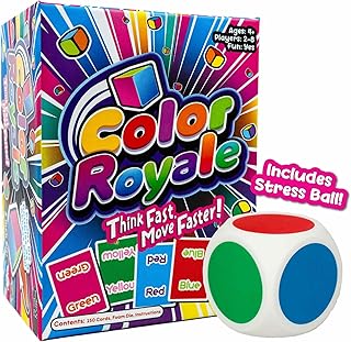 Zombie Ghost Games Color Royale Fast-Paced Family Card Game, Party Game for Kids and Adults, Color-Matching with Foam Stre...