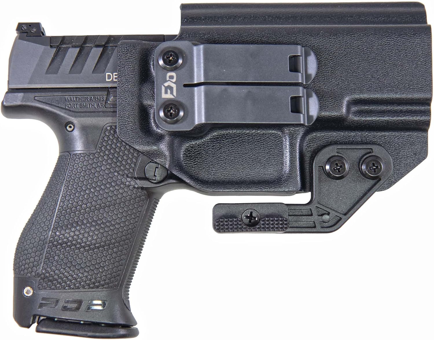 FDO Industries IWB Kydex Holster Optic Cut with Claw & Discreet Carry Concepts 1.5" Metal Clip - Made in USA