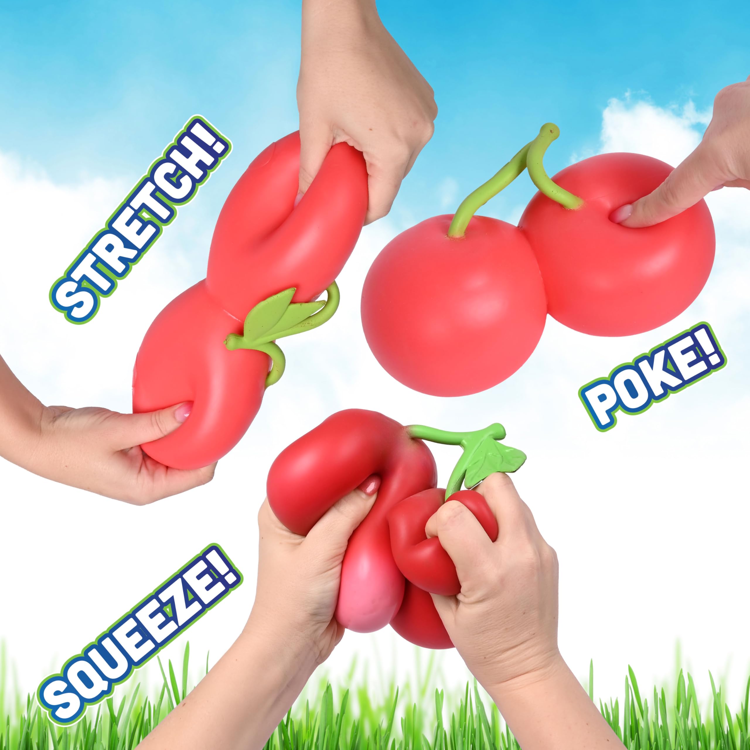 Amazon.com: Toymendous Squishy Cherries, Jumbo Sweet Fruit Stress