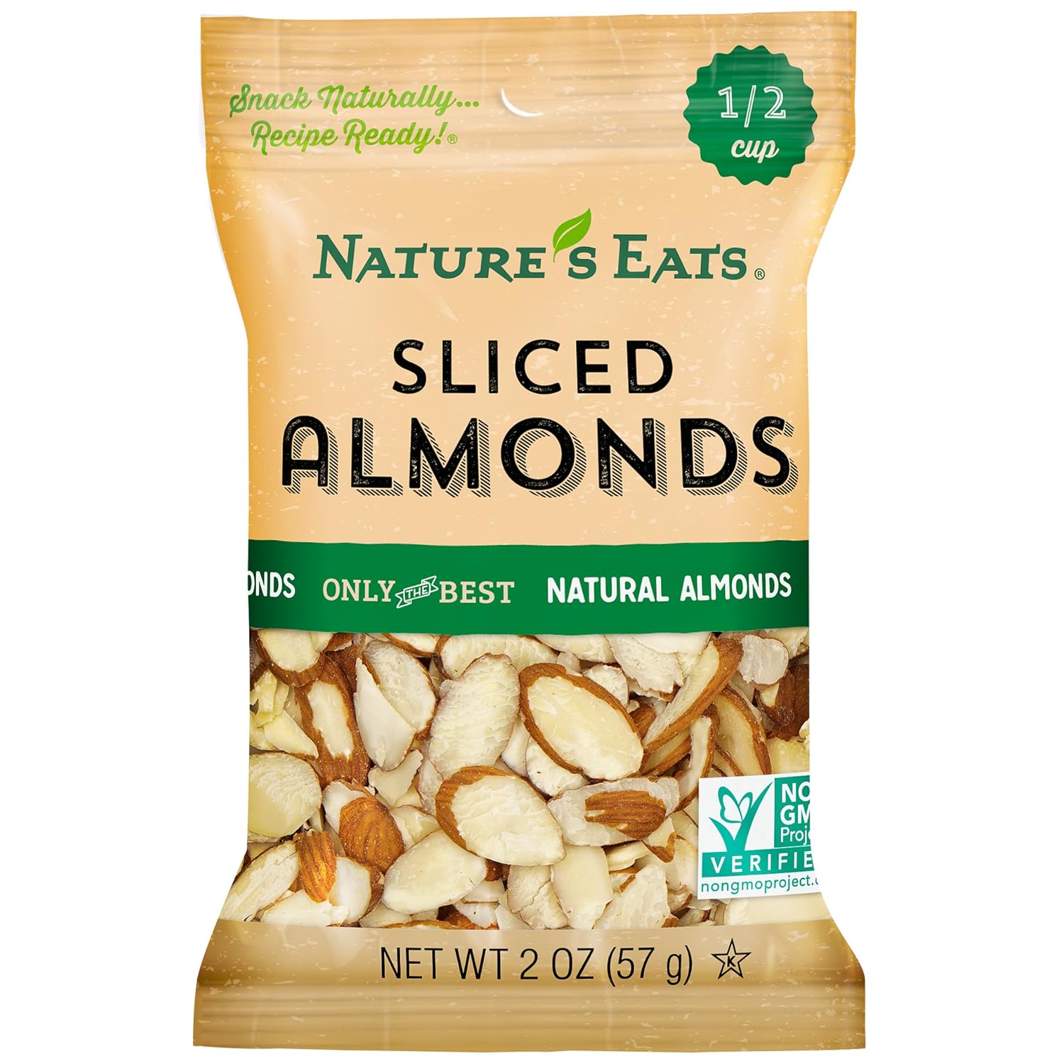 Nature's Eats Natural Sliced Almonds, 2 Ounce (Pack of 12)