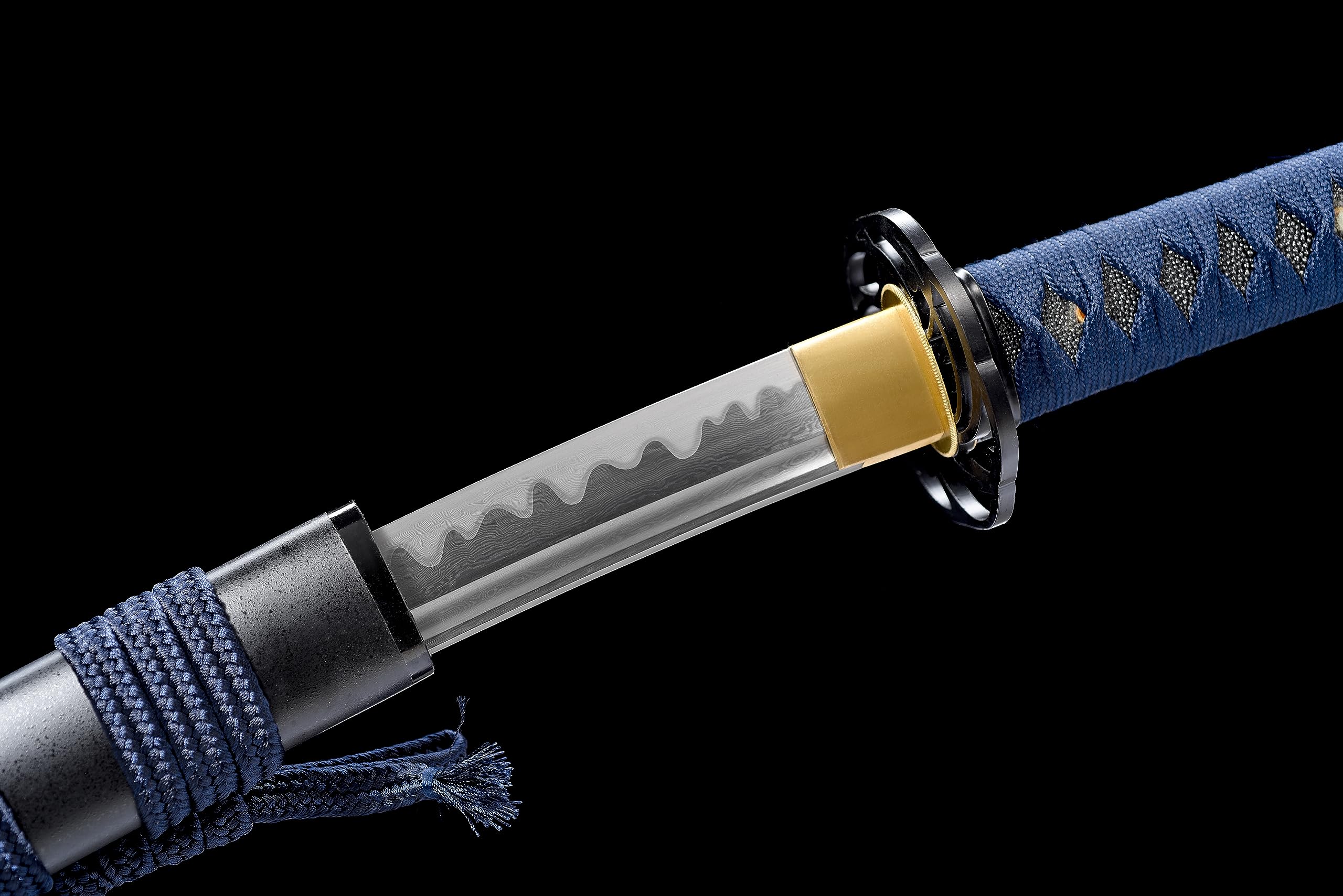 Shinken of Swords Handmade Choji Hamon Japanese Clay Tempered T10 Steel Wakizashi Samurai Sword Katana Shirasaya Razor Sharp Blade (Wakizashi Sword- Katana)