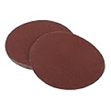 Generic 10 Pcs 6inch 60 Grit Universal Sanding Discs - Round Hook and Loop Sandpaper - White Paper Red