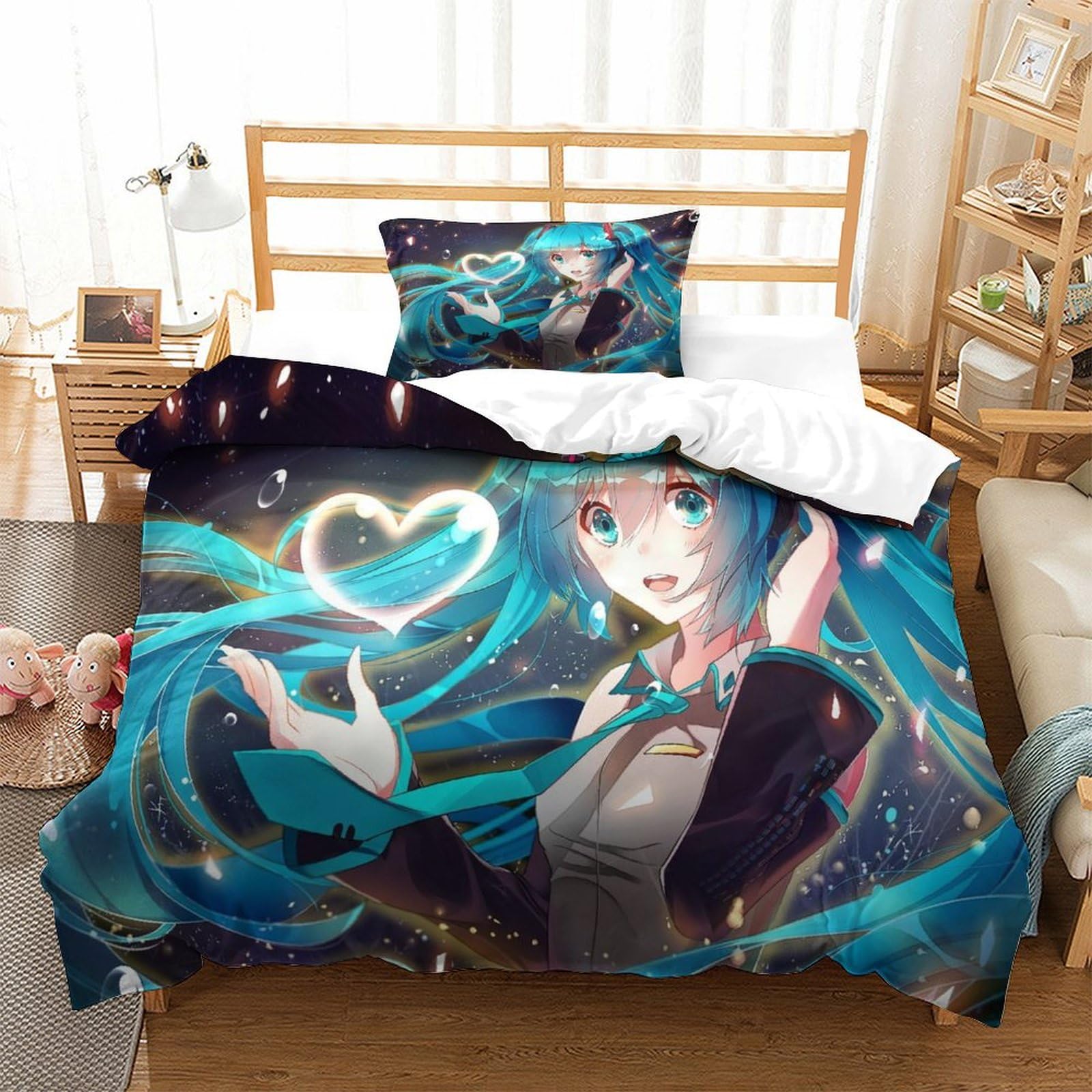 Naruto Sharingan avec housse de couette, Contient deux taies d'oreiller
