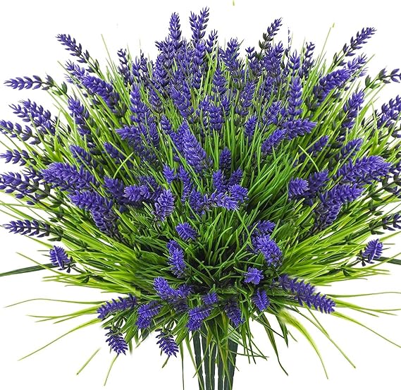 HIFIDECKY Artificial Flowers 20 Bundles Outdoors Faux Plants UV Resistant Fake