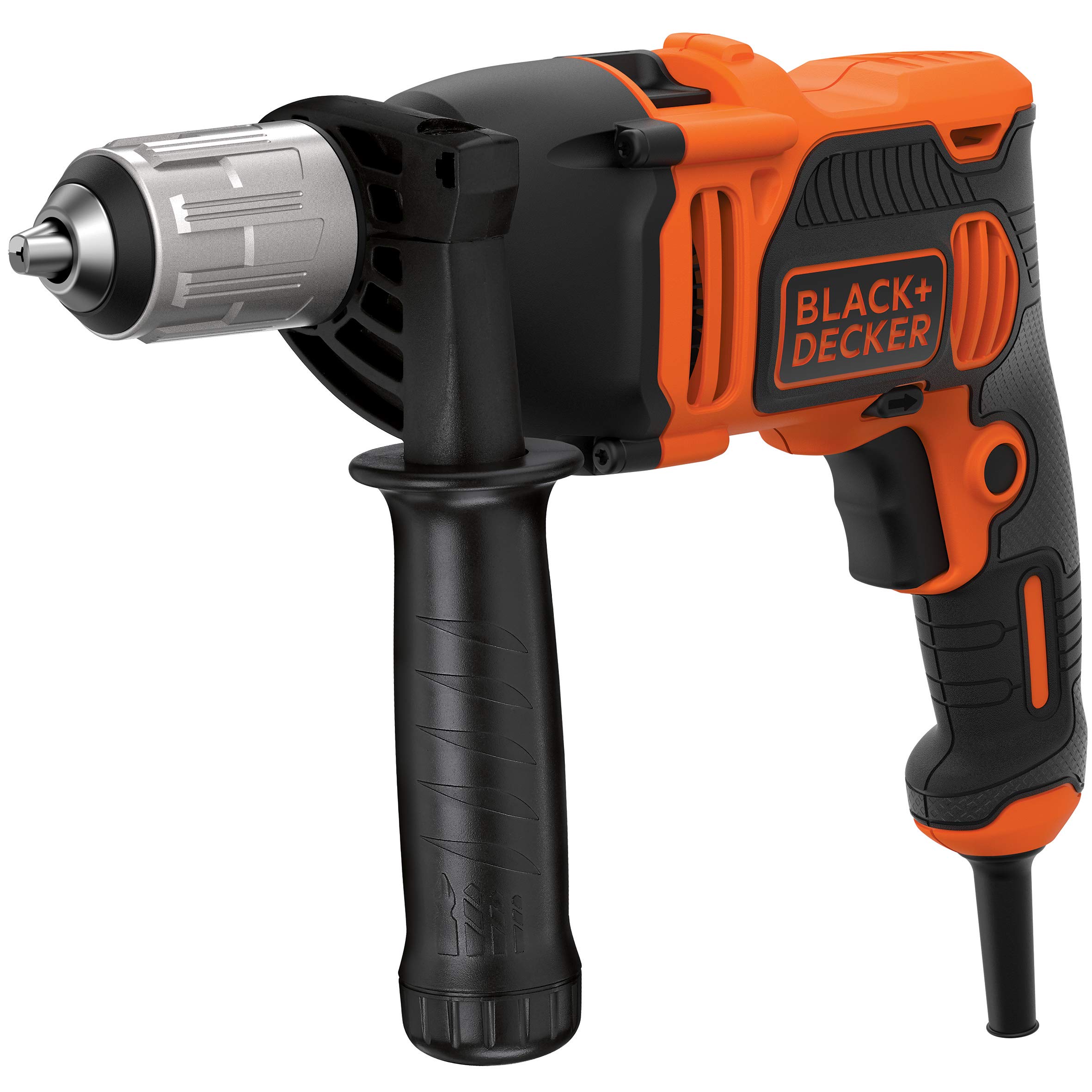 Perceuse à Percussion Filaire - 550W - Poignée latérale pour plus de Confort - Livrée avec 2 Forêts de Perçage