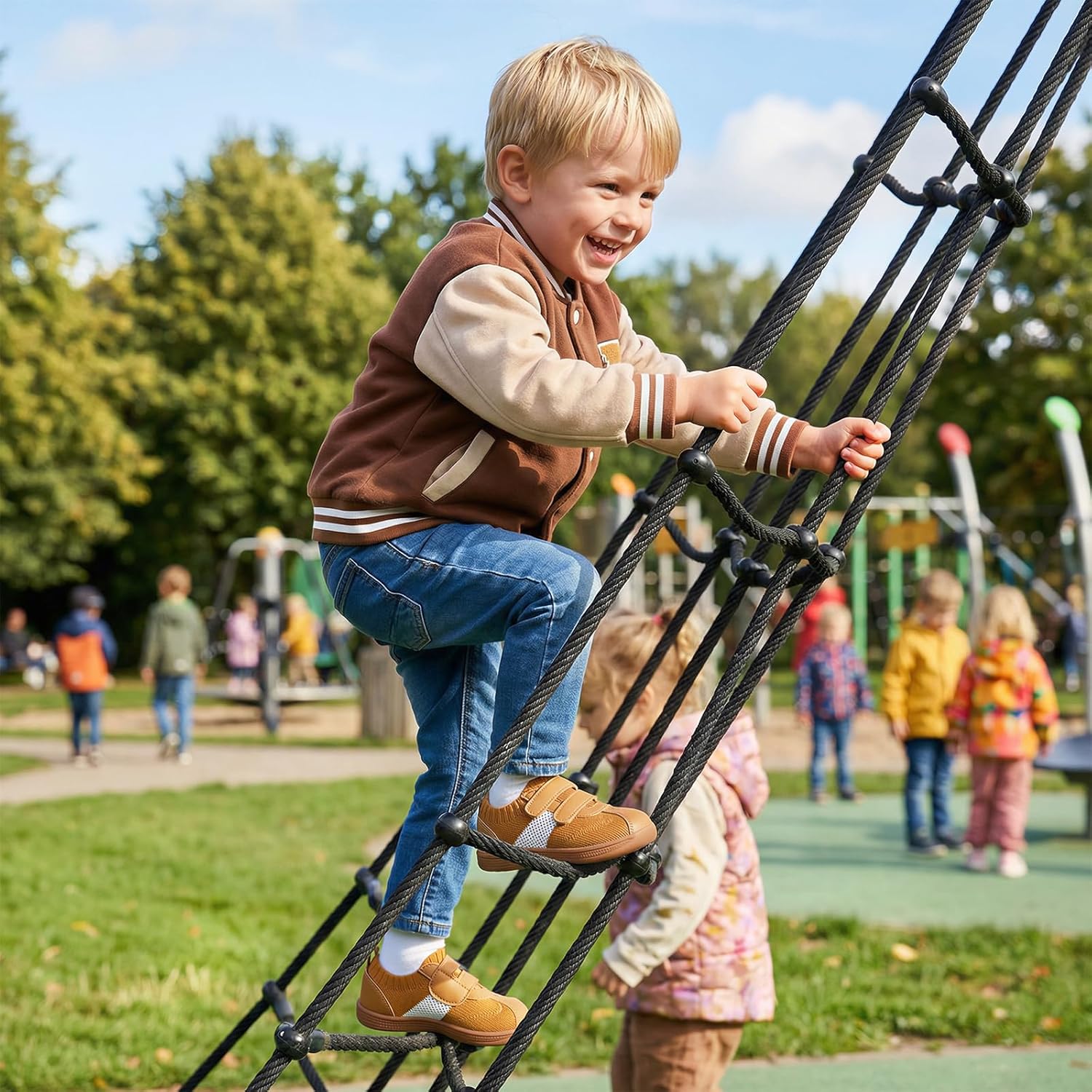 Toddler Wide Toe Box Barefoot Shoes Boys Girls Kids Fashion Sneakers Breathable Tennis Shoe Preschool Non Slip Flexible Sole Soft Mesh Lightweight Comfortable First Walking Sneaker Running Gym Outdoor - Image 3