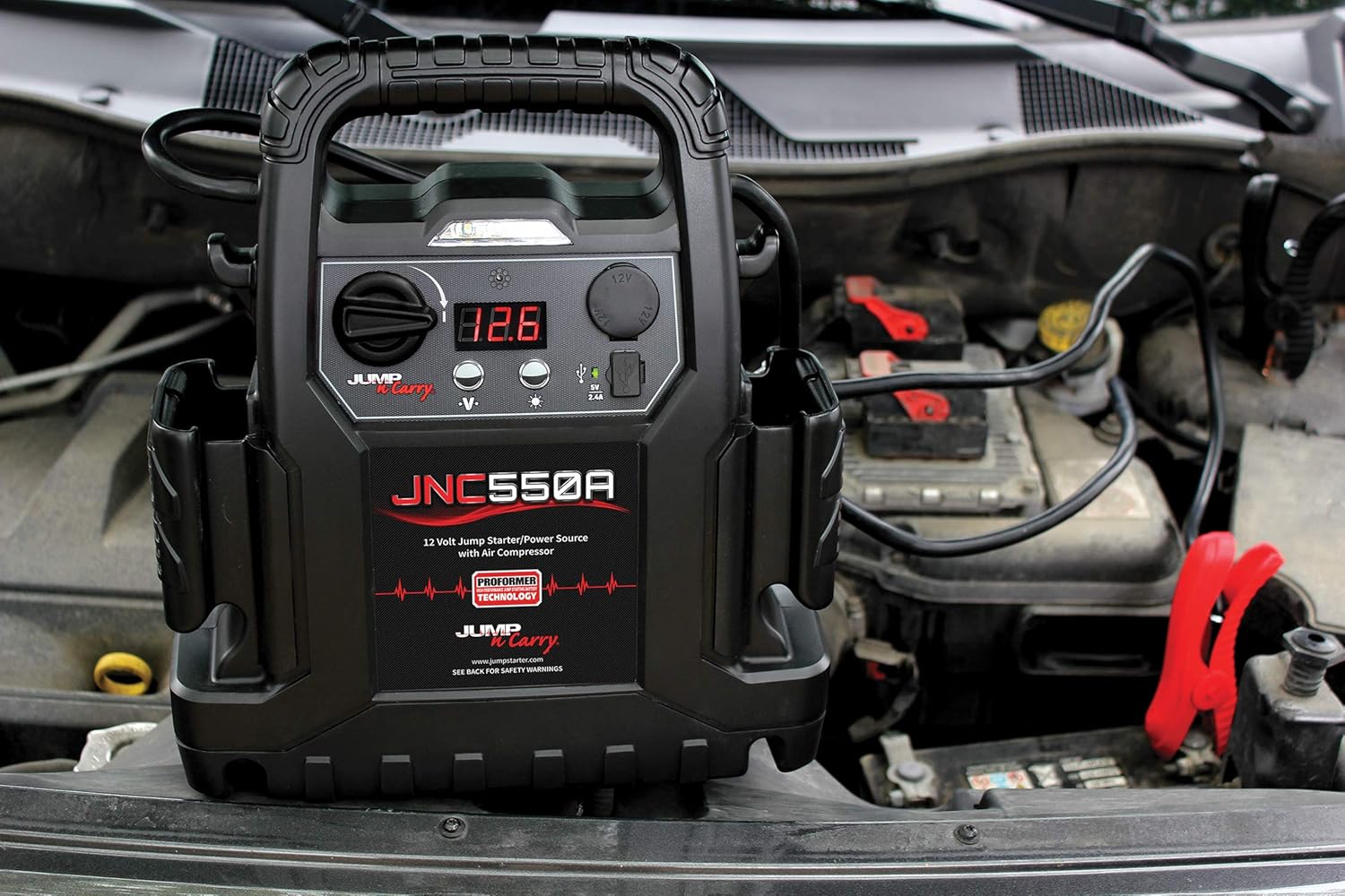 Clore Automotive Jump-N-Carry JNCAIR 1700 Peak Amp Jump Starter with Air Compressor : Automotive