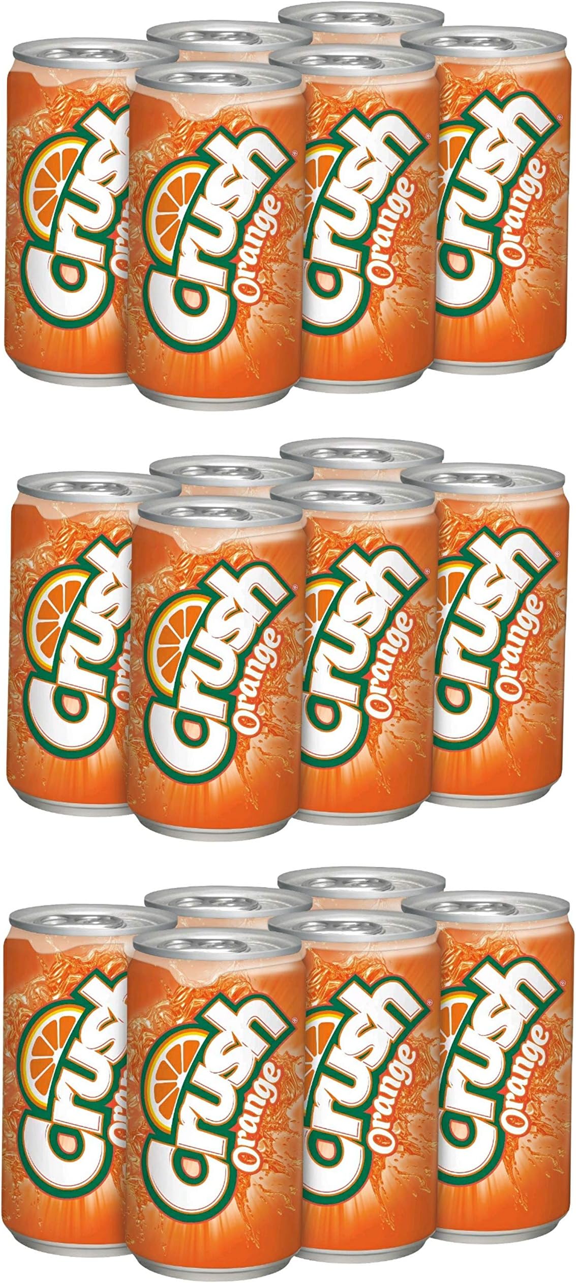 Crush Orange, 7.5 Fl Oz Mini Can (Pack of 18, Total of 135 Oz)