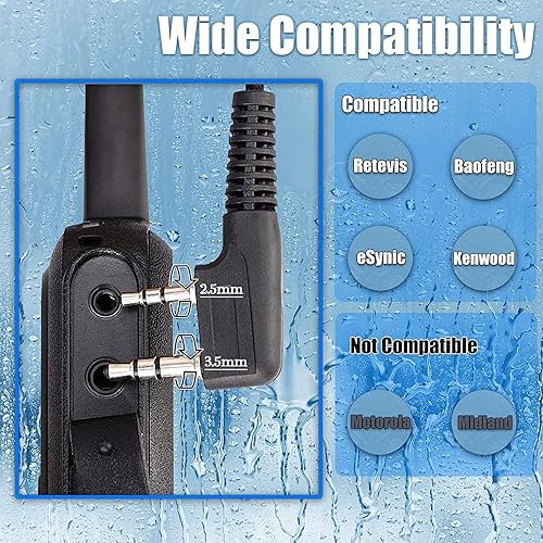 Miniatura 9 de Retevis Walkie Talkies RT27 para adultos con micrófono de altavoz (paquete de 6), radios bidireccionales resistentes de largo alcance, manos libres