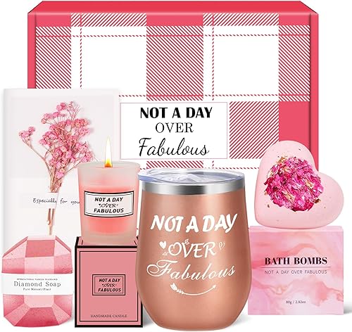 Regalos para el día de San Valentín para ella, juego de cesta de regalo relajante con vaso, ideas de regalo únicas para mamá, hermana, esposa,