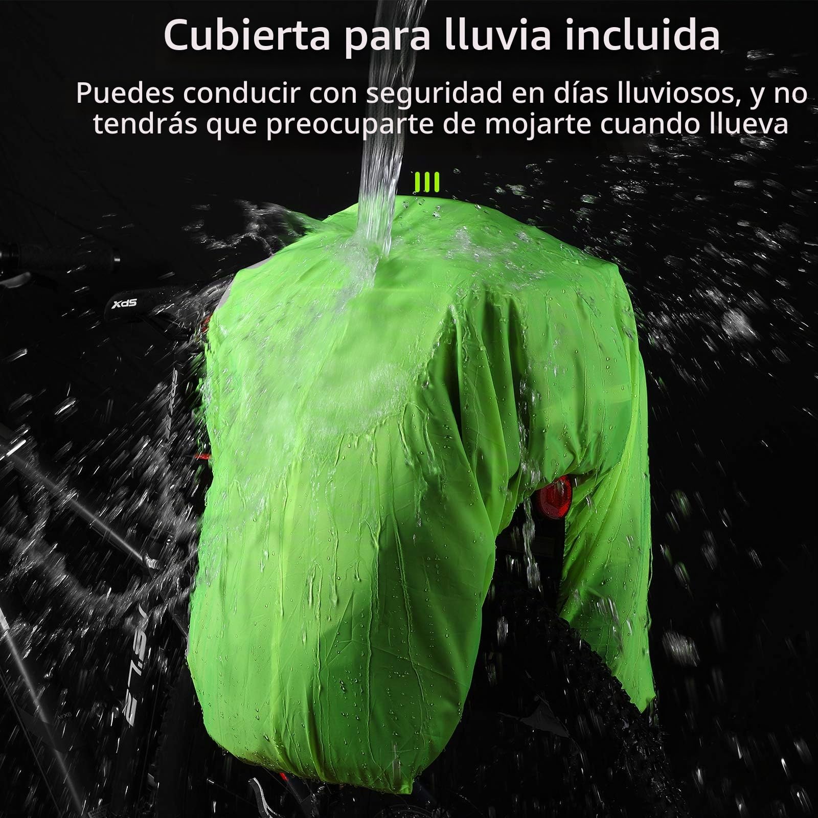 Bolsa para alforja de bicicleta, 25 l, impermeable, gran capacidad, para portabicicletas de carga de bicicleta, mochila portátil con correa ajustable para el hombro, accesorios de ciclismo