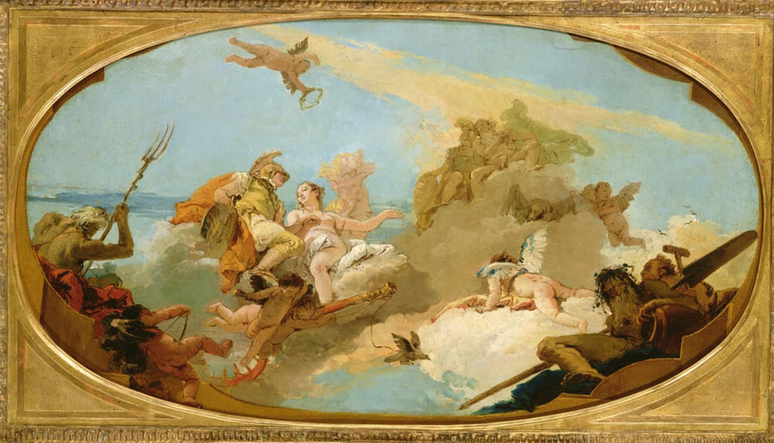 ARTXLXXBN Famous Art Print Poster Vintage Wall Art Apotheosis of Admiral Vittor by Battista Tiepolo Canvas Art Poster for Home Decor 60x90cm