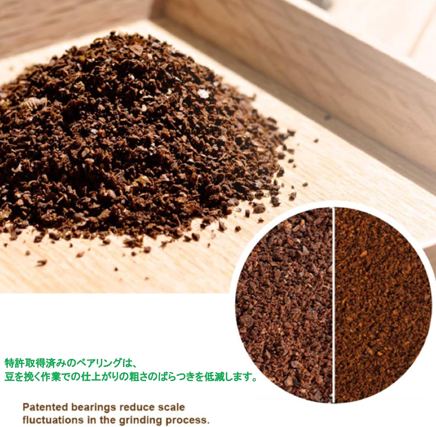 DRIVER Manual Coffee Bean Grinder, Whole Bean Mini 15g Wood Handy Size Juglans Nigra Stainless Steel Burr Mill Portable Travel for Espresso, French Press, Spice, Herb, Pepper Grinder