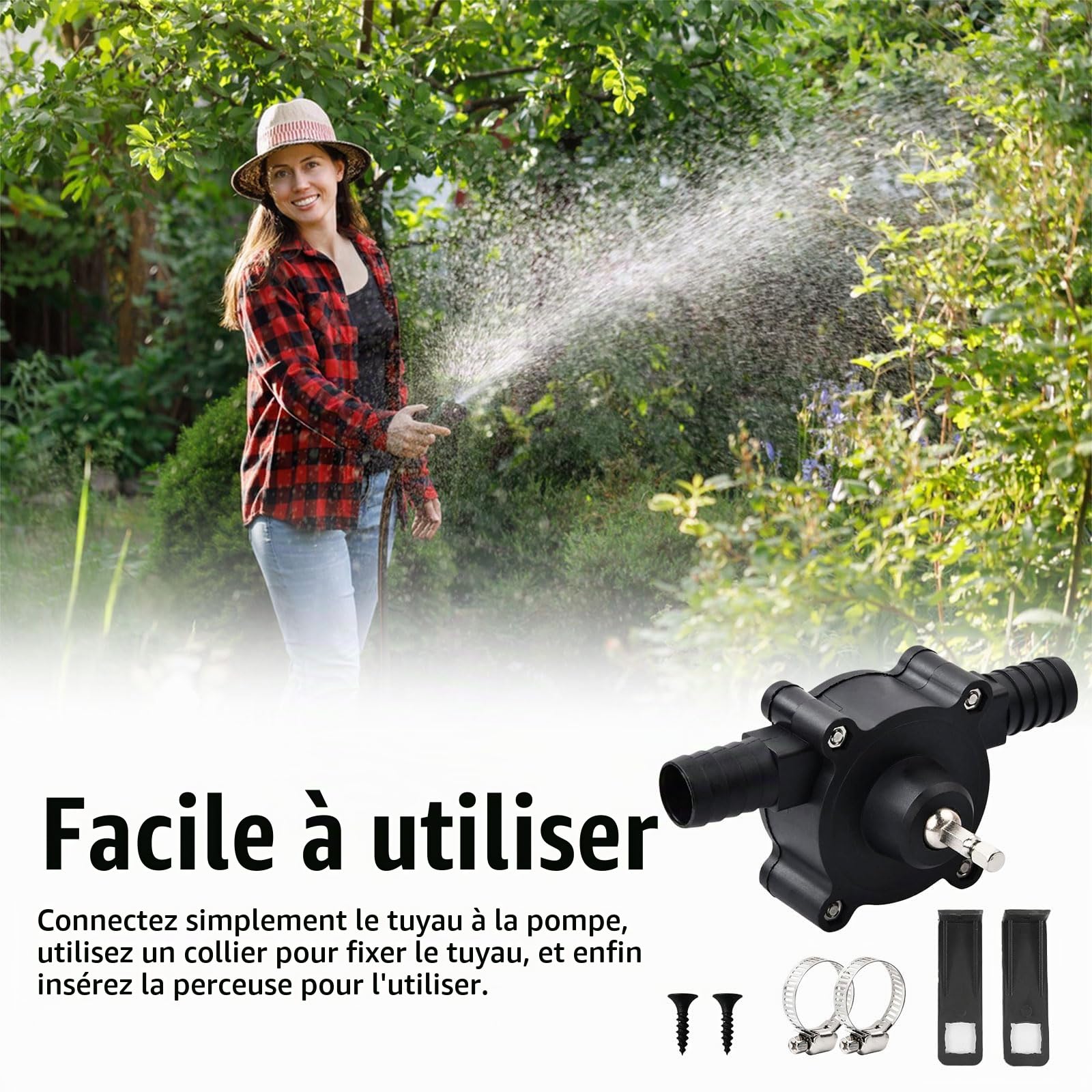 Mini Pompe Perceuse Électrique, Pompe De Forage Électrique, Pompes À Eau Pour Perceuse, Pour Les Besoins Domestiques Et De Jardinage Pour L'eau, L'huile Et Plus Encore