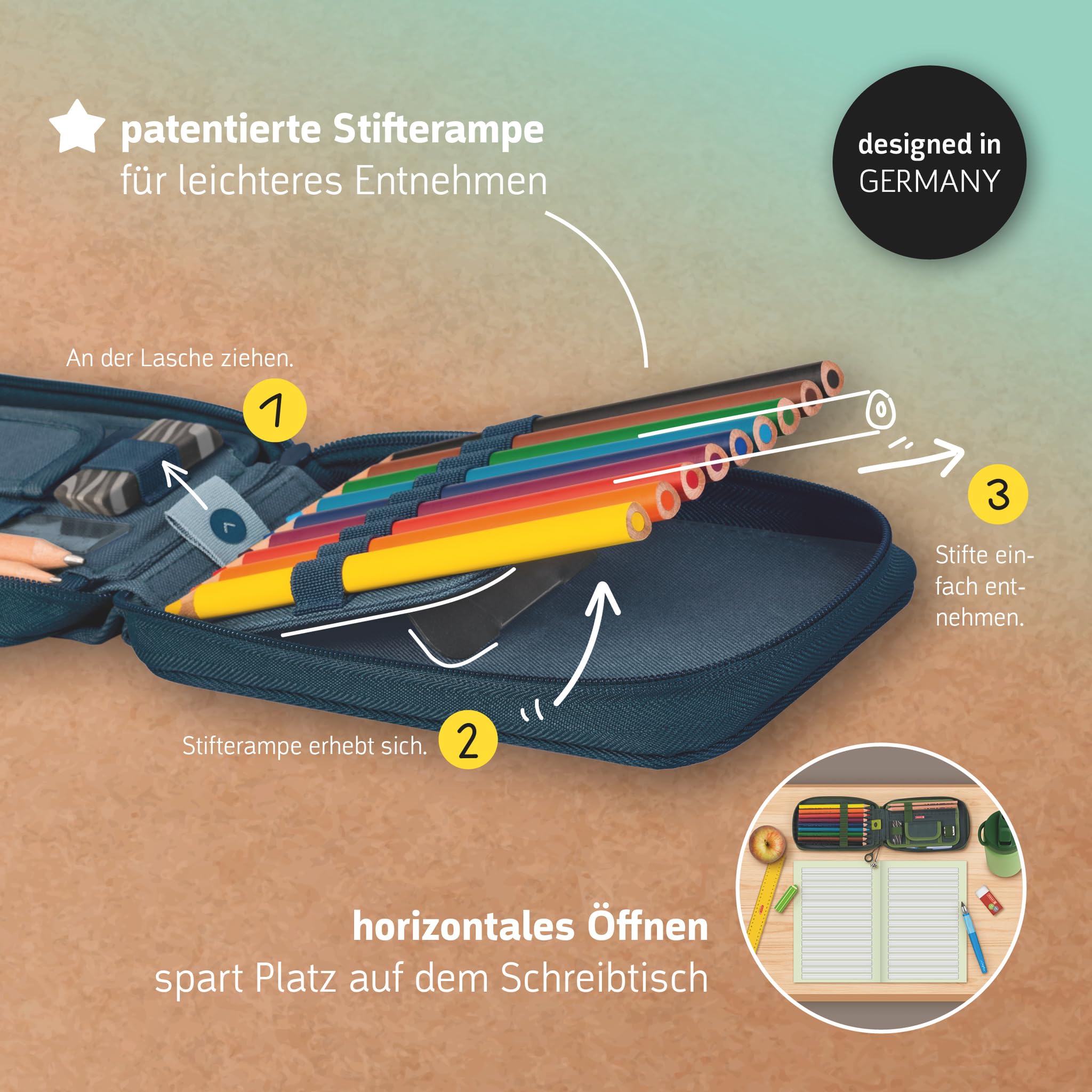 Federmäppchen 3 RV Dino