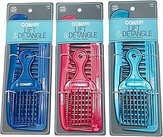Conair 14498z 3 Piece Styling Essentials Multiple Styling Options Combs, 1.6 Ounce