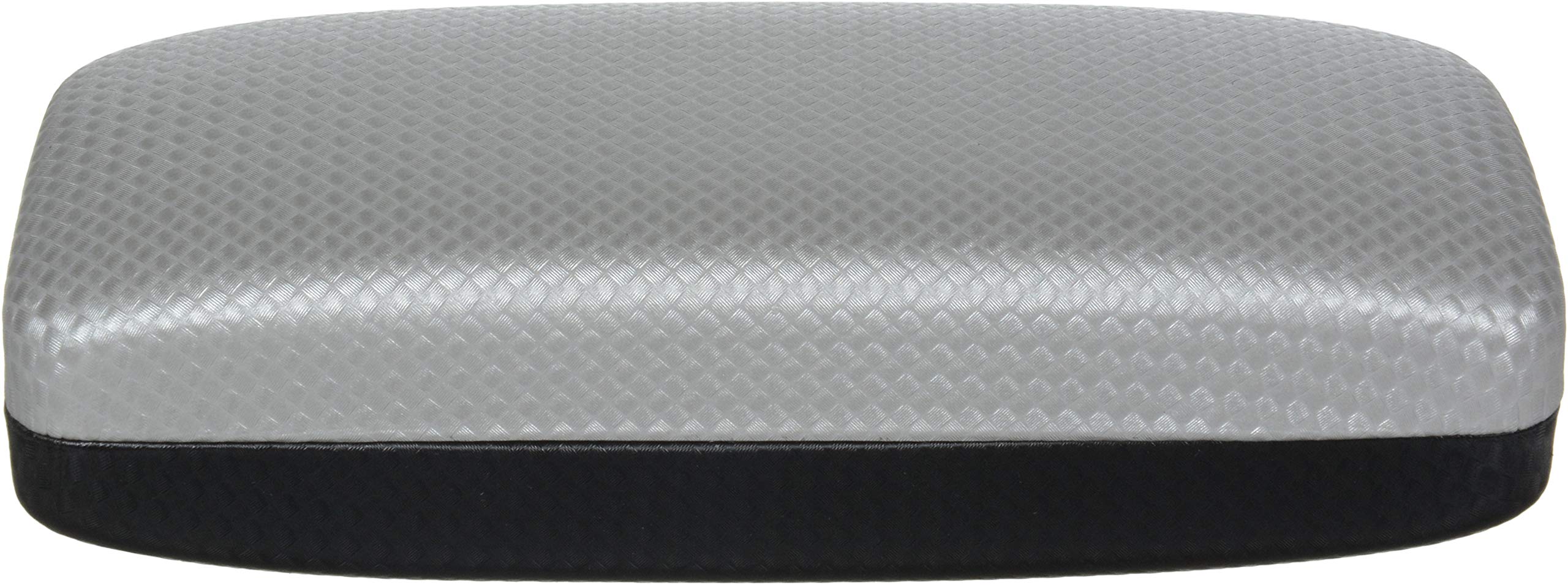 Glasses Case For Men & Women, Large Hard Shell Eyeglass Case, Diamond Weave, Silver/Black