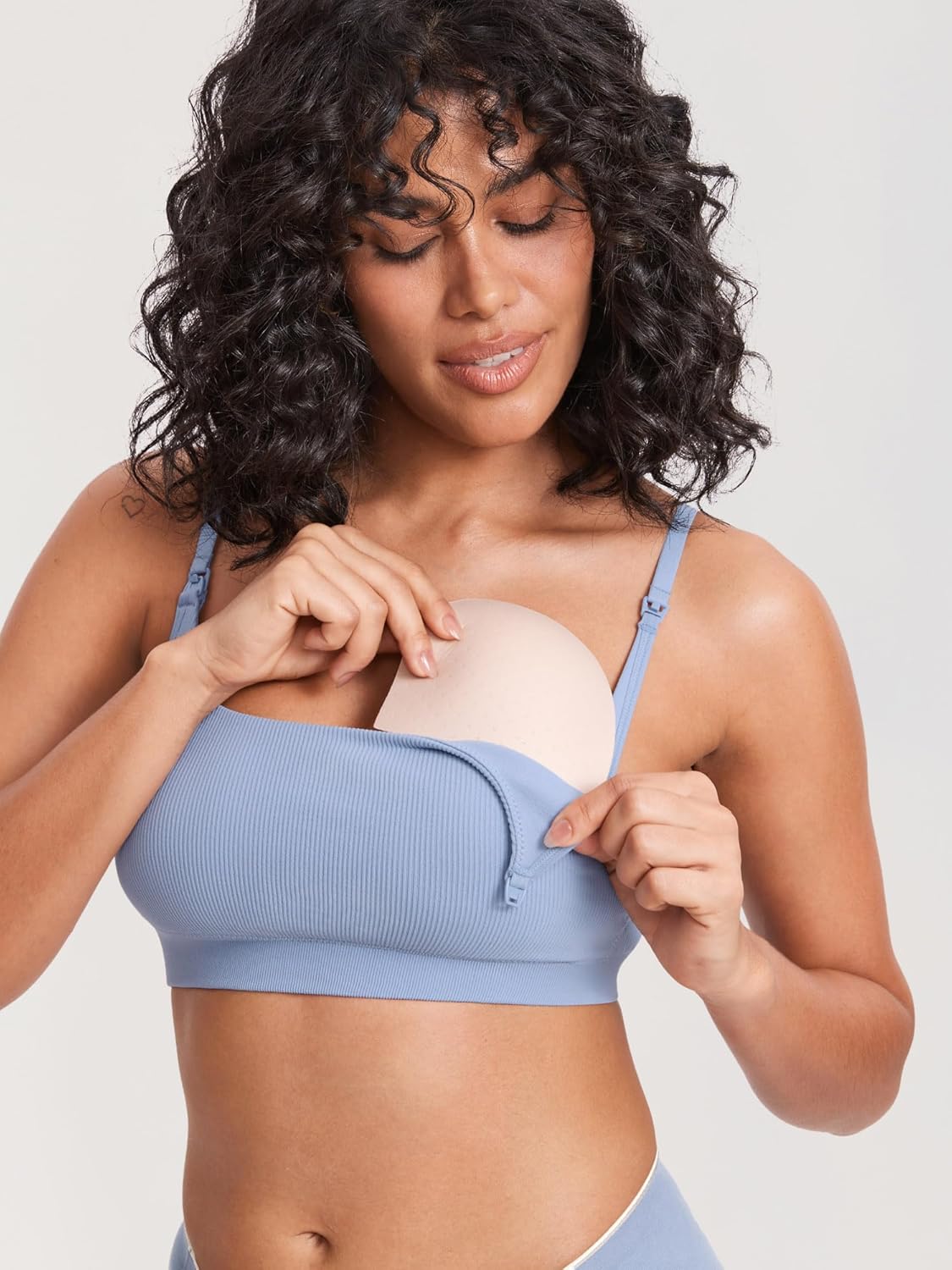 MOMANDA Ribbed Nursing Bras for Breastfeeding Support Maternity Sports Bra Wireless Seamless Sleep Bralettes - Image 4