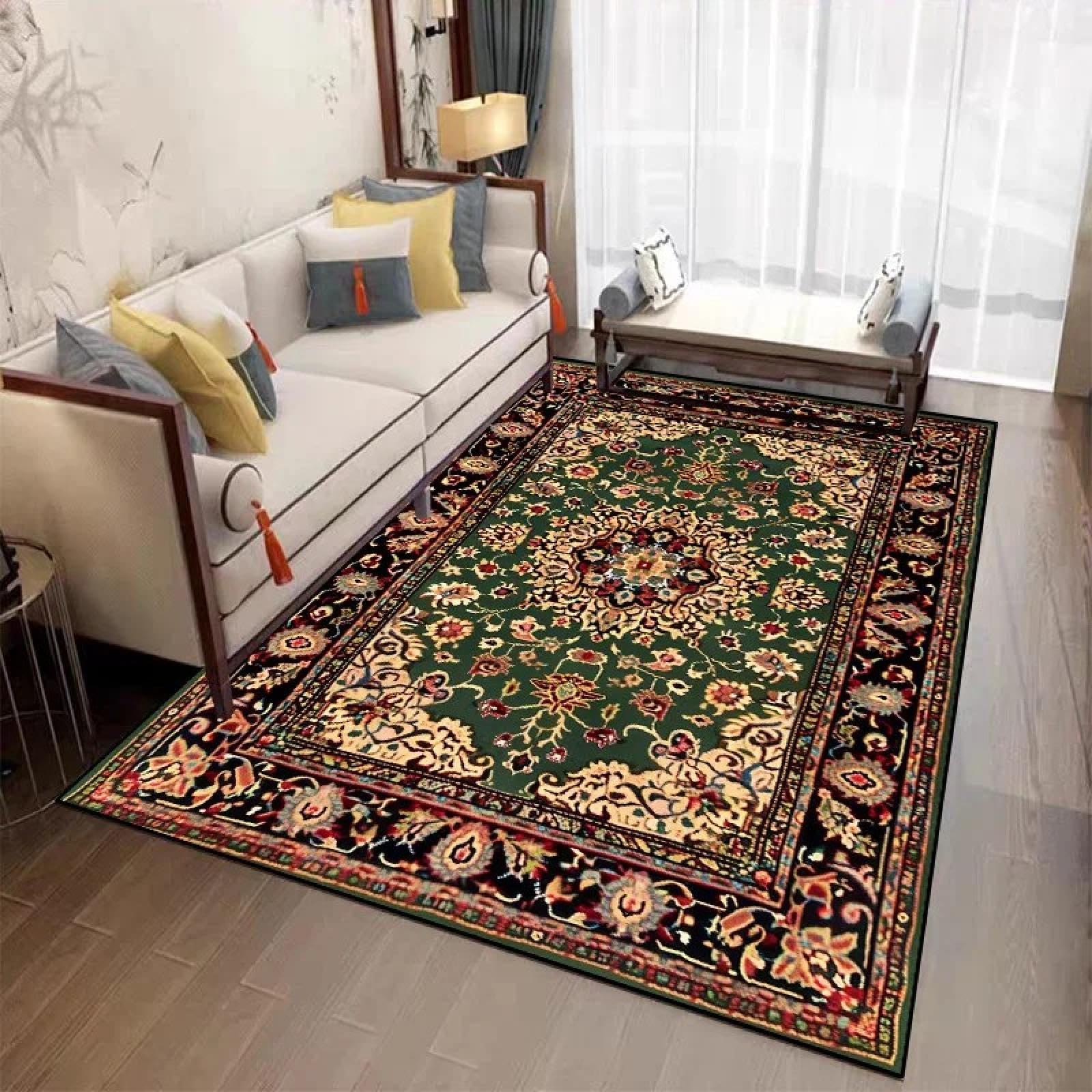 Tapis de salon grande surface classique design flanelle BS021