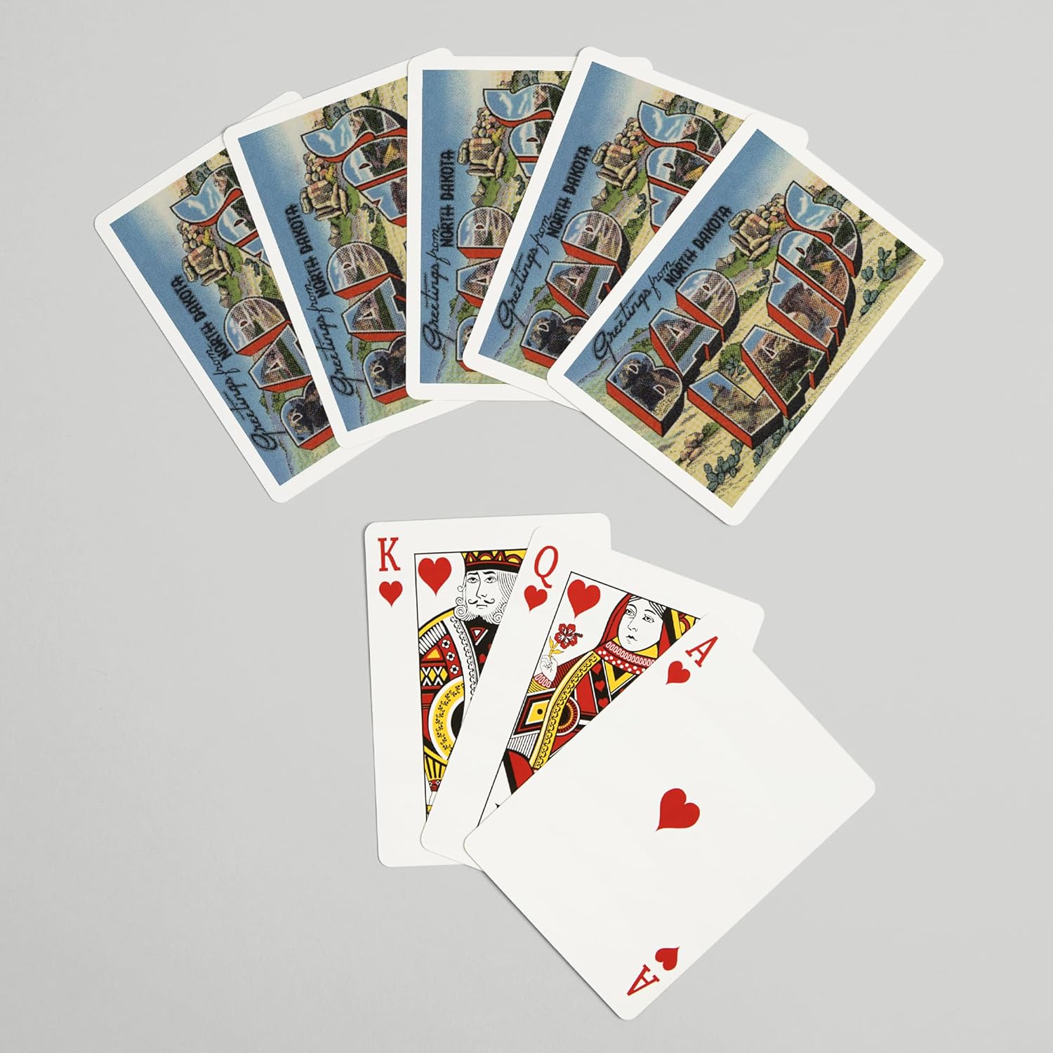 Lantern Press Greetings from North Dakota (Badlands), 52 Playing Cards for Adults, Poker Size Card Deck