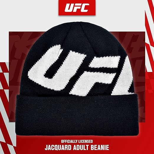 Ufc Gloves Concept One UFC Beanie Hat, Cuffed Winter Knit Cap With