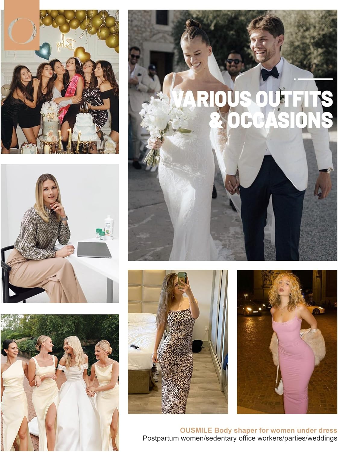 KLVEE Shapewear for Women Tummy Control, High Waisted Body Shaper Shorts Butt Lifting Thigh Slimmer Shapewear Under Dress - Image 5