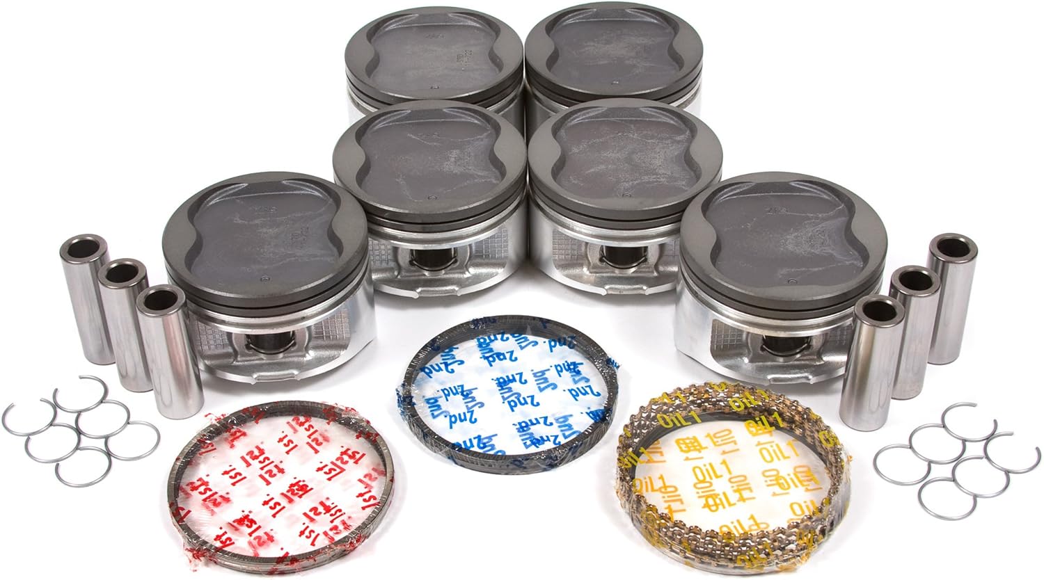 Evergreen PA22034.STD Compatible With 95-04 Toyota Tundra 3.4L 5VZFE DOHC Engine Piston Set (Standard Size)