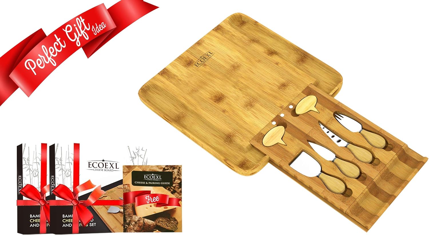 Super Cheap 🛒 Premium Cheese Boards Charcuterie Board Set -Unique Valentines Day Gift For Her/Him, Chartucherie Serving Board - Wedding Gift Cheese Platter, Bridal Shower Gift Set, Housewarming Gift for New House