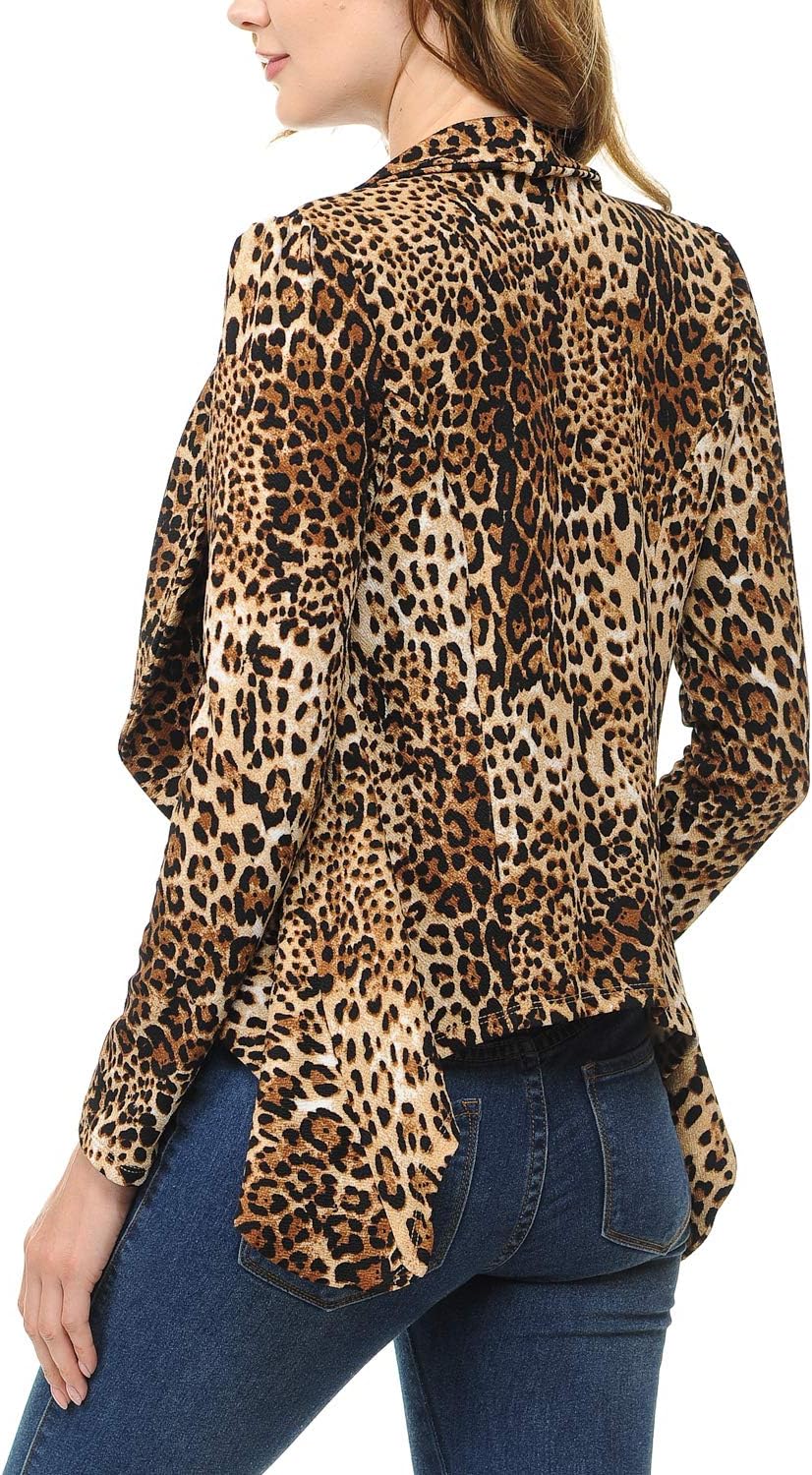 Women's Long Sleeve Classic Draped Open Front Lightweight Blazer(S-3XL) - Image 4