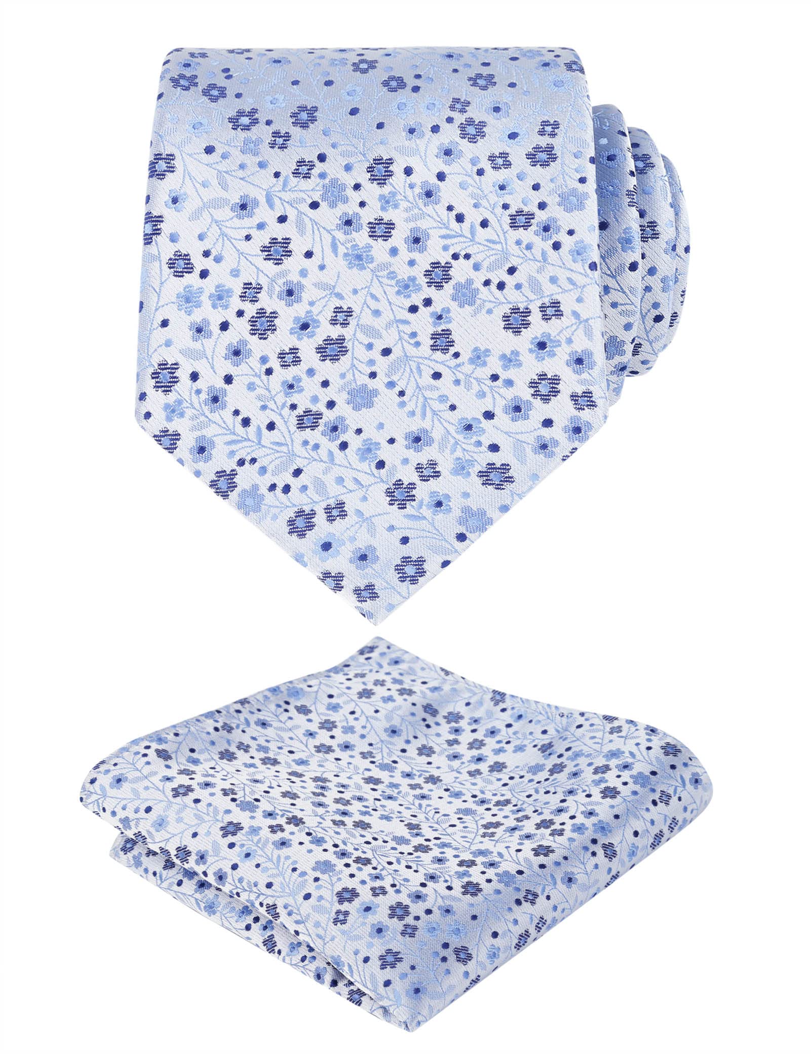 Alizeal Mens 3.15'' Floral Tie with Pocket Square