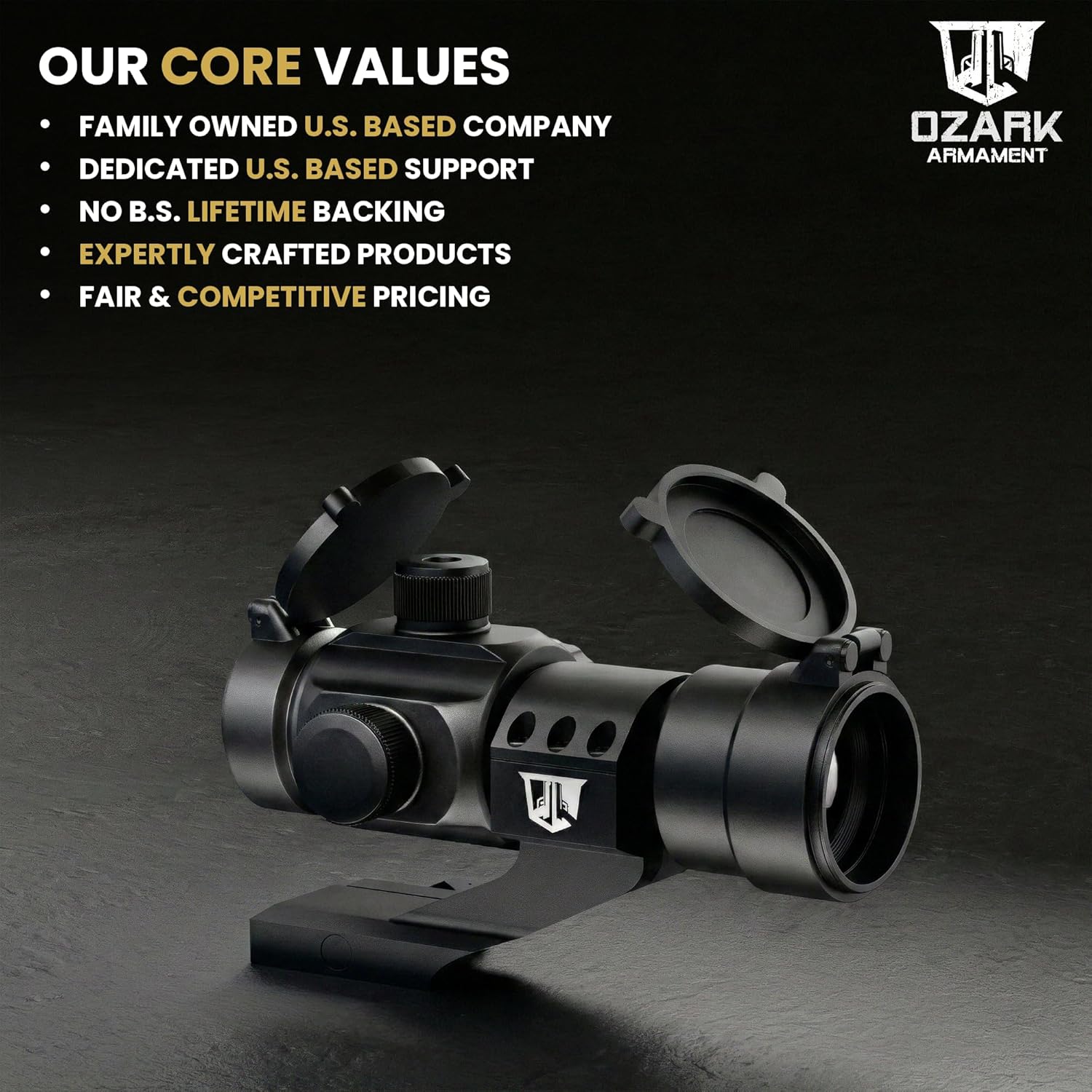 OZARK ARMAMENT Rhino Red Dot Sight for Rifle - Shotgun Scope, 4MOA Rifle Red Dot Sight, Red Dot Scopes for Rifles & Shotgun Scopes with Green Dot Sight & Red Dot Optics for Rifles, Reflex Sight