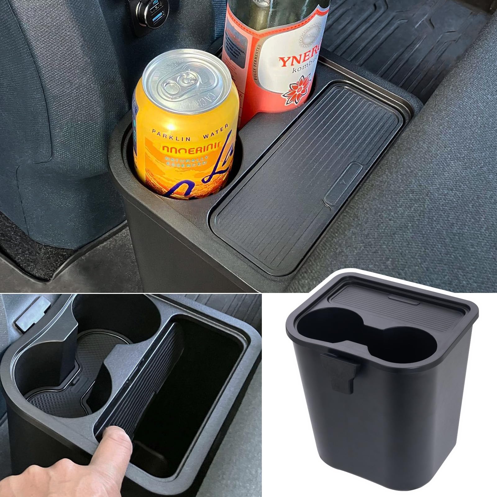 Portavasos y cubo de basura para Ford Maverick 2025, 2024, 2023 y 2022. Caja de almacenamiento multiusos para camioneta, contenedor de basura para pasajero trasero, accesorios interiores personalizados.