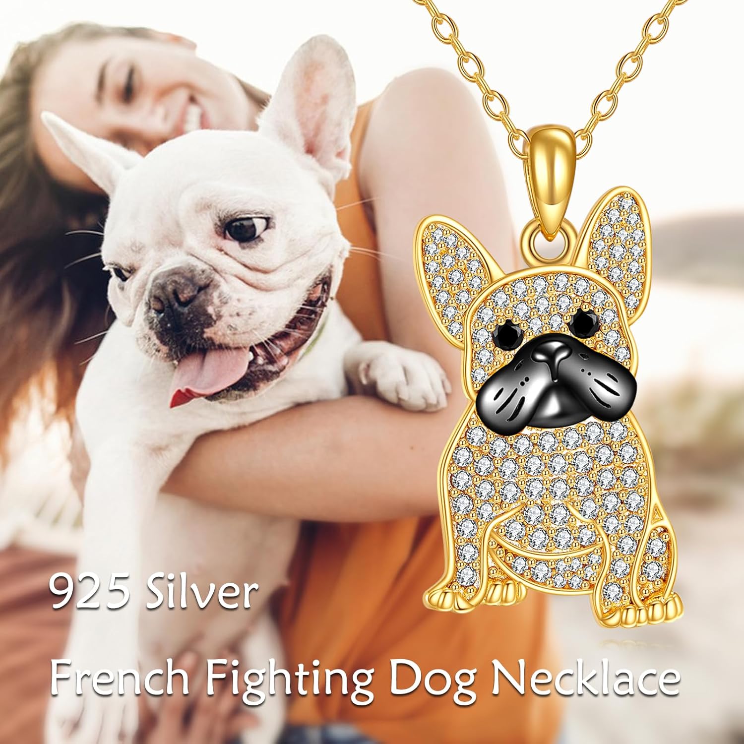 Dog Necklace Sterling Silver Puppy Pendant Cute Animal Jewelry Gifts for Women Dog Lovers - Image 6